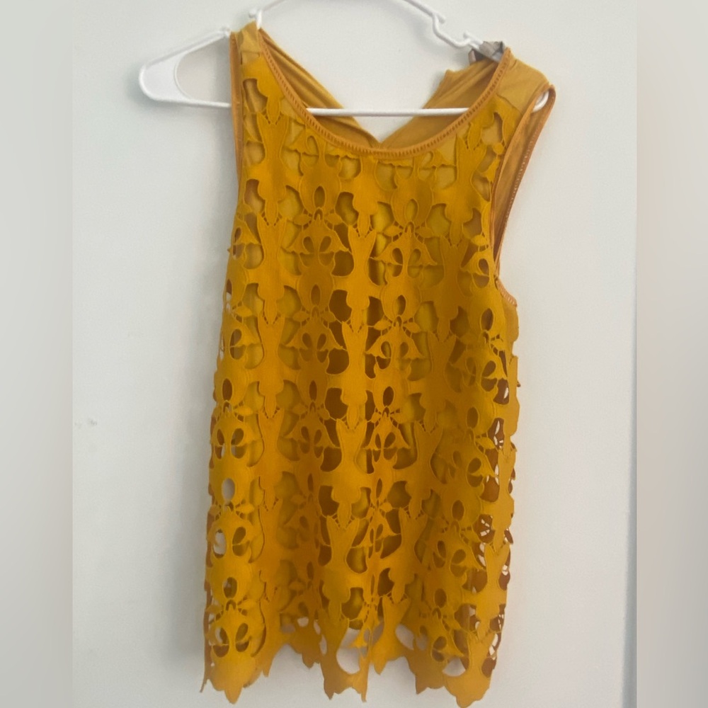LOFT Mustard Yellow Sleeveless Top